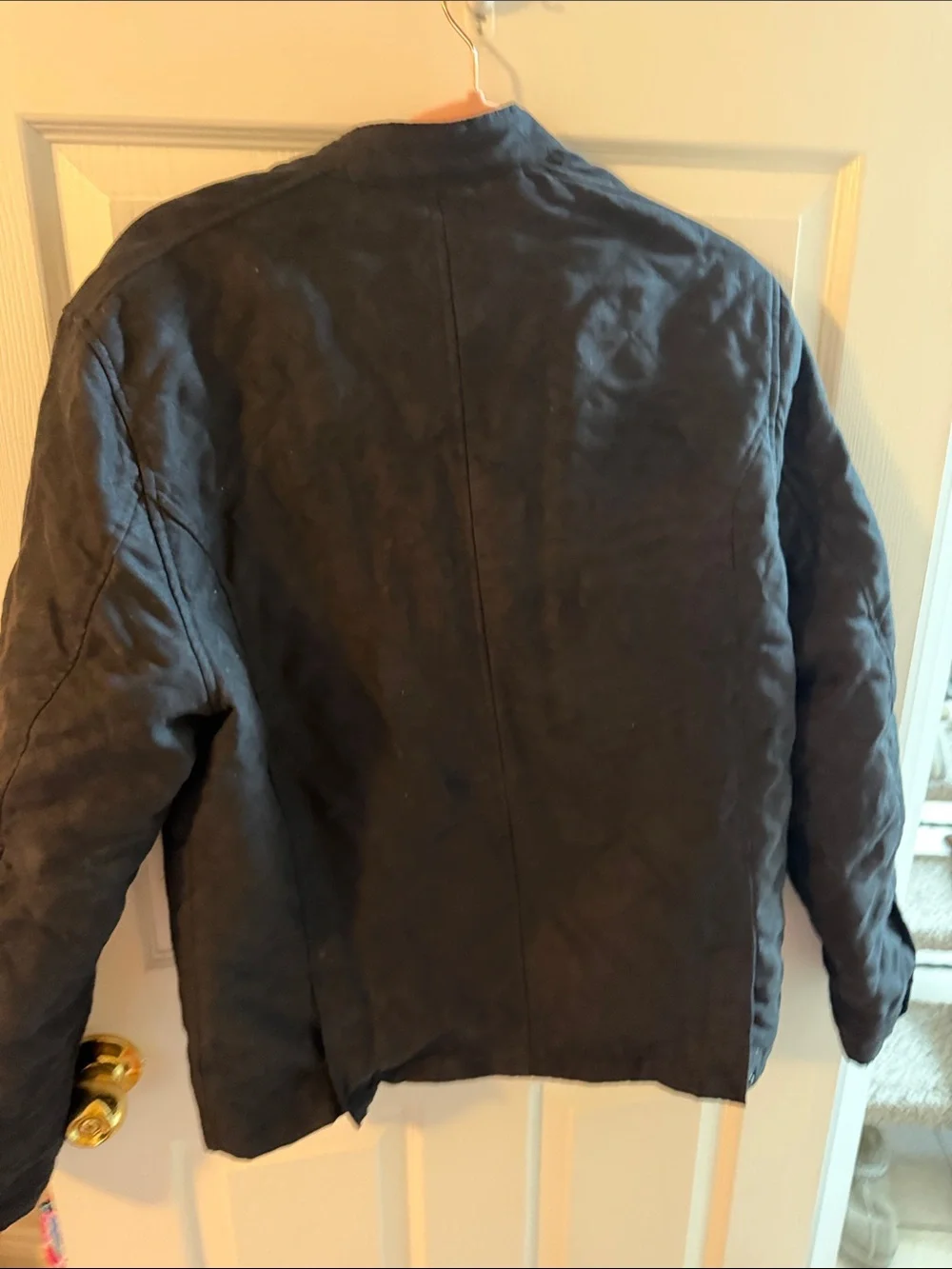 Banana Republic Black Vegan Suede Moto Jacket - Size M